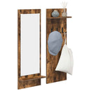 vidaXL Fali Kabáthorog polcokkal Füstölt tölgy 70 x 10 x 90 cm Faanyag