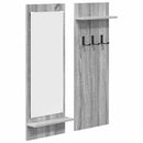 vidaXL Fali Kabáthorog polcokkal Szürke Sonoma 70 x 10 x 90 cm Faanyag