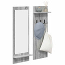 vidaXL Fali Kabáthorog polcokkal Szürke Sonoma 70 x 10 x 90 cm Faanyag