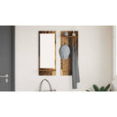 vidaXL Fali Kabáthorog polcokkal Öreg fa 70 x 10 x 90 cm Faanyag