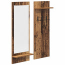 vidaXL Fali Kabáthorog polcokkal Öreg fa 70 x 10 x 90 cm Faanyag