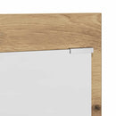 vidaXL Fali Kabáthorog tükörrel kézműves tölgy 70 x 10 x 90 cm Faanyag