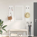 vidaXL Fali Kabáthorog Falra szerelhető Fehér 96 x 1.5 x 90 cm Faanyag