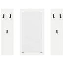 vidaXL Fali Kabáthorog Falra szerelhető Fehér 96 x 1.5 x 90 cm Faanyag