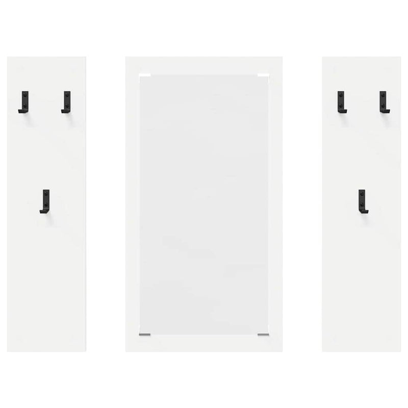 vidaXL Fali Kabáthorog Falra szerelhető Fehér 96 x 1.5 x 90 cm Faanyag