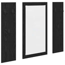 vidaXL Fali Kabáthorog tárolóval Musta tammi 96 x 1.5 x 90 cm Faanyag