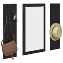 vidaXL Fali Kabáthorog tárolóval Musta tammi 96 x 1.5 x 90 cm Faanyag