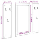 vidaXL Fali Kabáthorog tárolóval Musta tammi 96 x 1.5 x 90 cm Faanyag