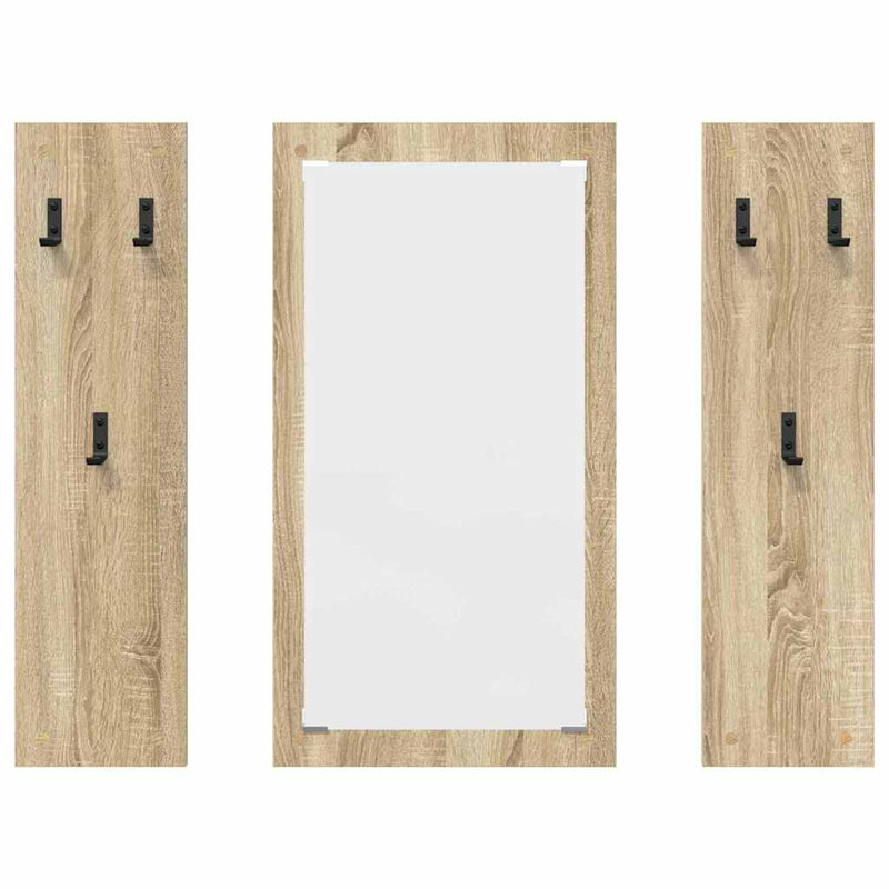 vidaXL Fali Kabáthorog tárolóval sonoma tölgy 96 x 1.5 x 90 cm Faanyag