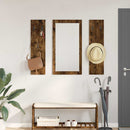 vidaXL Fali Kabáthorog tükörrel Füstölt tölgy 96 x 1.5 x 90 cm Faanyag