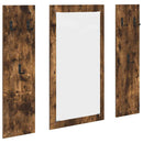 vidaXL Fali Kabáthorog tükörrel Füstölt tölgy 96 x 1.5 x 90 cm Faanyag