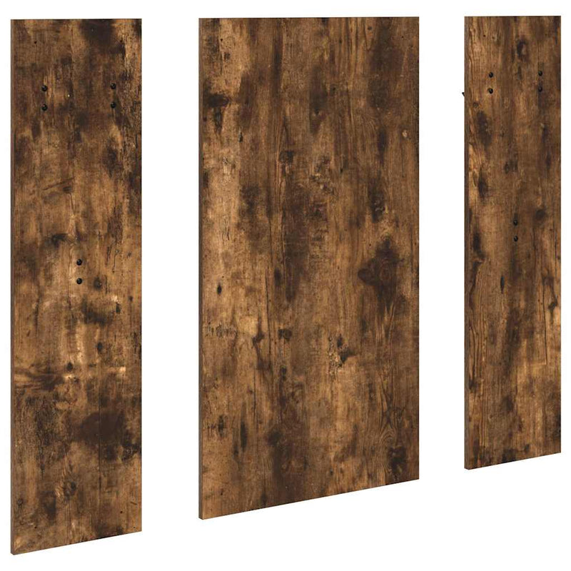 vidaXL Fali Kabáthorog tükörrel Füstölt tölgy 96 x 1.5 x 90 cm Faanyag