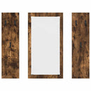 vidaXL Fali Kabáthorog tükörrel Füstölt tölgy 96 x 1.5 x 90 cm Faanyag