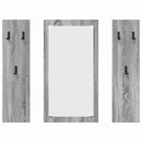 vidaXL Fali Kabáthorog tükörrel Szürke sonoma 96 x 1.5 x 90 cm Faanyag