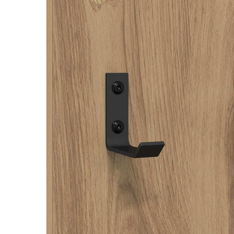 vidaXL Fali Kabáthorog kézműves tölgy 96 x 1.5 x 90 cm Faanyag