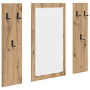 vidaXL Fali Kabáthorog kézműves tölgy 96 x 1.5 x 90 cm Faanyag