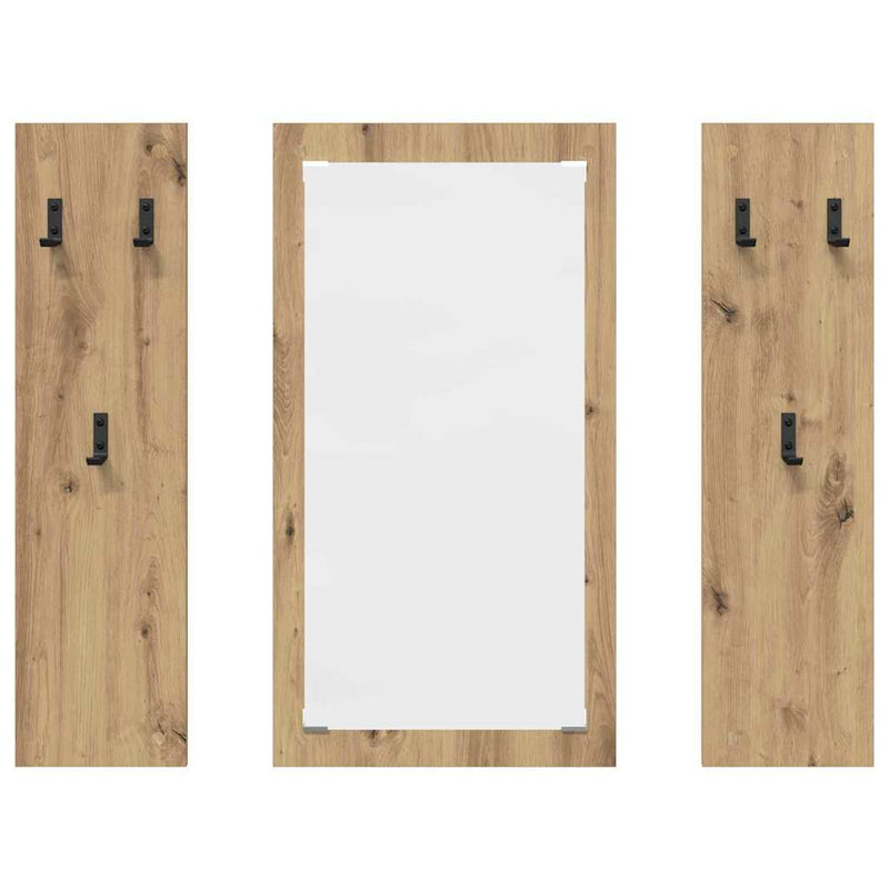 vidaXL Fali Kabáthorog kézműves tölgy 96 x 1.5 x 90 cm Faanyag