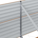 vidaXL Emelt Ágy Barna 400 x 80 x 81 cm Acél