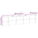 vidaXL Emelt Ágy Barna 400 x 80 x 81 cm Acél