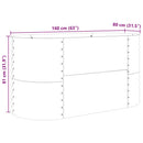 vidaXL Emelt Ágy Barna 160 x 80 x 81 cm Acél