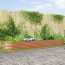vidaXL Emelt Ágy Barna 400 x 80 x 44 cm Acél