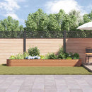 vidaXL Emelt Ágy Barna 400 x 80 x 44 cm Acél