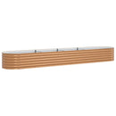 vidaXL Emelt Ágy Barna 400 x 80 x 44 cm Acél