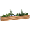 vidaXL Emelt Ágy Barna 400 x 80 x 44 cm Acél