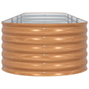 vidaXL Kerti magaságyás Barna 400 x 80 x 44 cm Acél