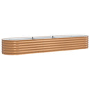 vidaXL Emelt Ágy Barna 320 x 80 x 44 cm Acél