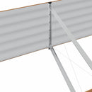 vidaXL Emelt Ágy Barna 240 x 80 x 44 cm Acél