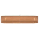 vidaXL Emelt Ágy Barna 240 x 80 x 44 cm Acél