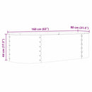 vidaXL Emelt Ágy Barna 160 x 80 x 44 cm Acél