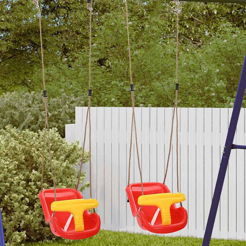 vidaXL Baba hinták 2 pcs Piros 36 x 43 x 42 cm Műanyag