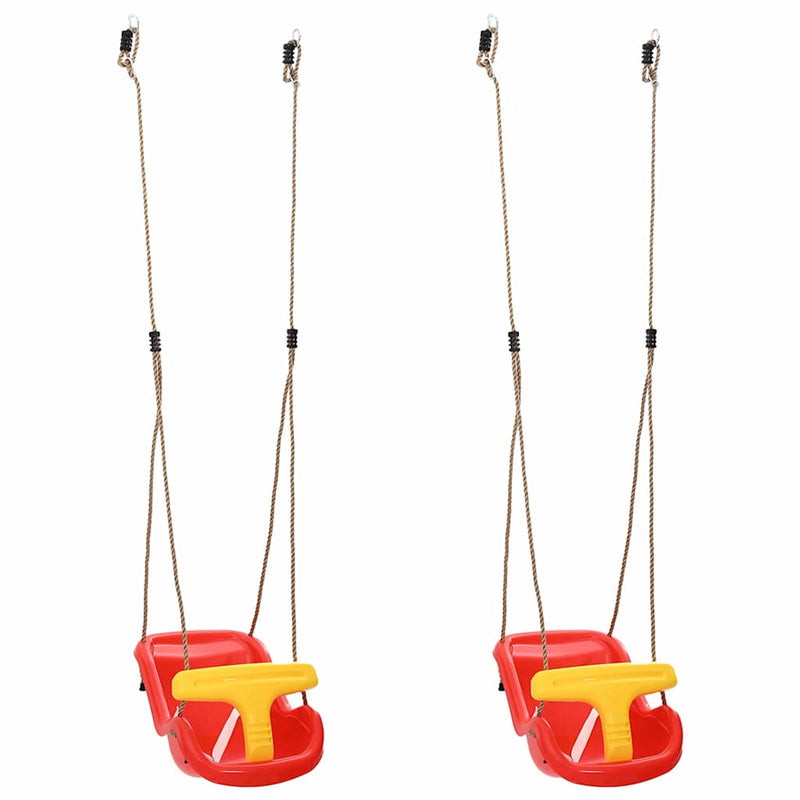 vidaXL Baba hinták 2 pcs Piros 36 x 43 x 42 cm Műanyag