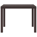vidaXL Kerti Asztal Barna 100 x 100 x 73 cm polirattan