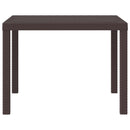 vidaXL Kerti Asztal Barna 100 x 100 x 73 cm polirattan