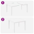 vidaXL Kerti Asztal Fehér 100 x 100 x 73 cm polirattan