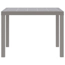 vidaXL Kerti Asztal Világosszürke 100 x 100 x 73 cm polirattan