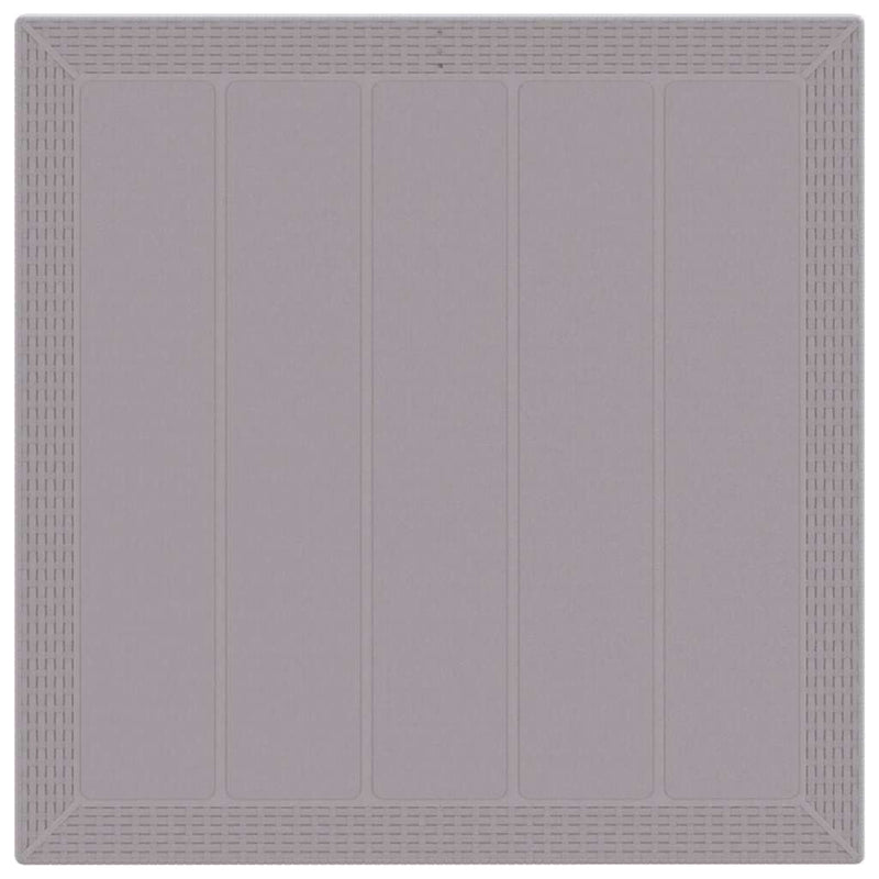 vidaXL Kerti Asztal Világosszürke 100 x 100 x 73 cm polirattan