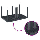 vidaXL Kerti Asztal Antracit 150 x 100 x 73 cm polirattan