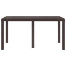 vidaXL Kerti Asztal Barna 150 x 100 x 73 cm polirattan