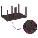 vidaXL Kerti Asztal Barna 150 x 100 x 73 cm polirattan