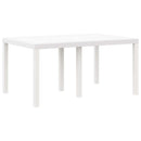 vidaXL Kerti Asztal Fehér 150 x 100 x 73 cm polirattan