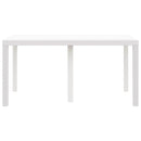 vidaXL Kerti Asztal Fehér 150 x 100 x 73 cm polirattan