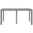 vidaXL Kerti Asztal Világosszürke 150 x 100 x 73 cm polirattan