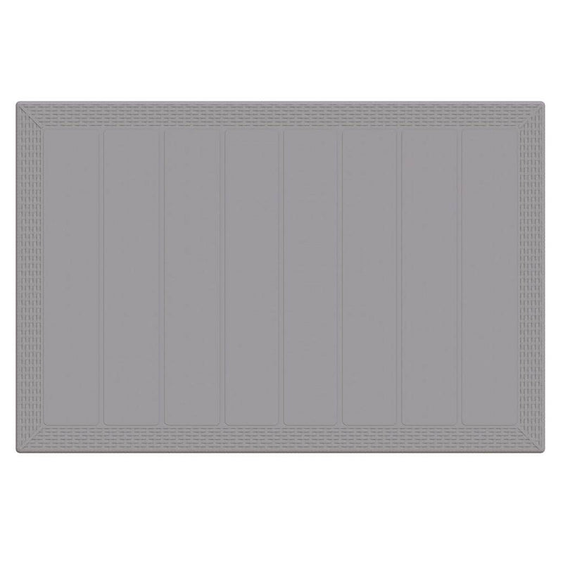vidaXL Kerti Asztal Világosszürke 150 x 100 x 73 cm polirattan