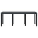 vidaXL Kerti Asztal Antracit 200 x 100 x 73 cm polirattan