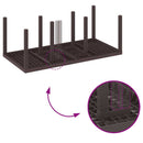 vidaXL Kerti Asztal Barna 200 x 100 x 73 cm polirattan