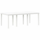 vidaXL Kerti Asztal Fehér 200 x 100 x 73 cm polirattan